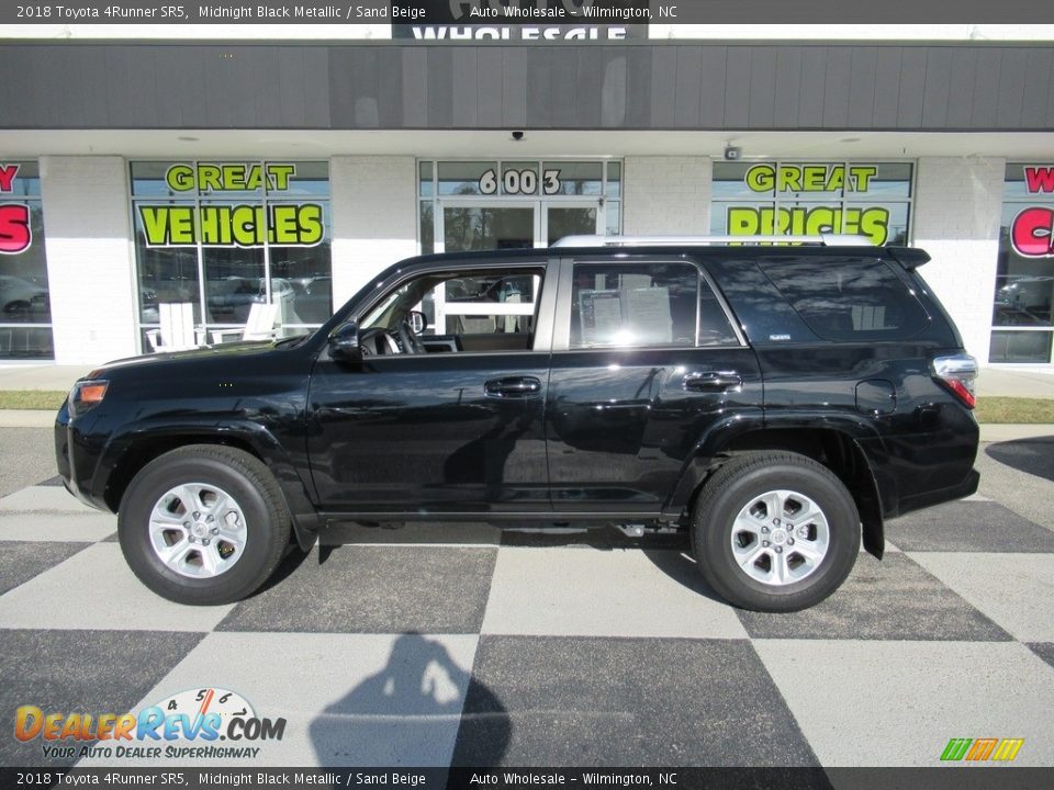 2018 Toyota 4Runner SR5 Midnight Black Metallic / Sand Beige Photo #1