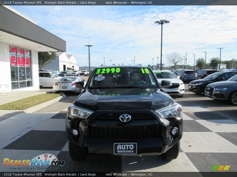 2018 Toyota 4Runner SR5 Midnight Black Metallic / Sand Beige Photo #2