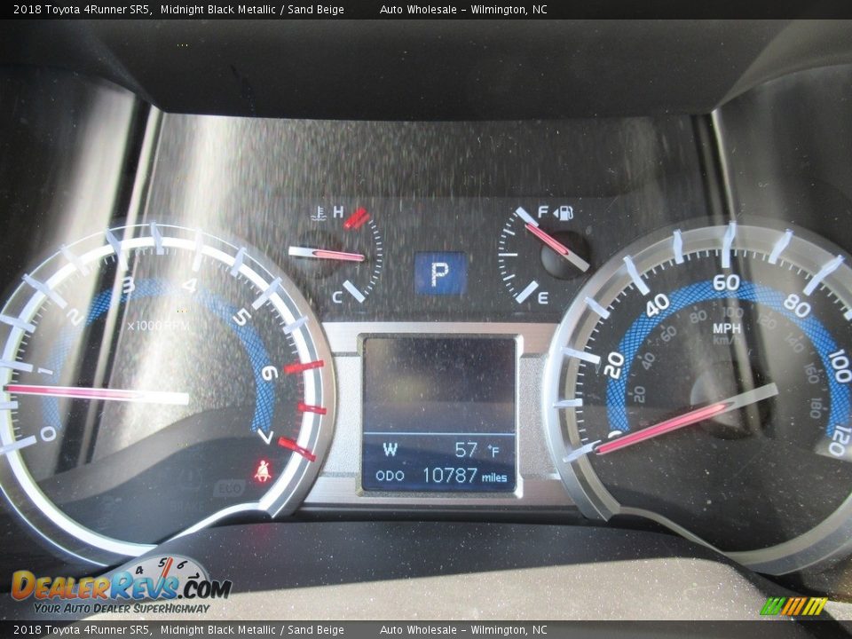 2018 Toyota 4Runner SR5 Midnight Black Metallic / Sand Beige Photo #16