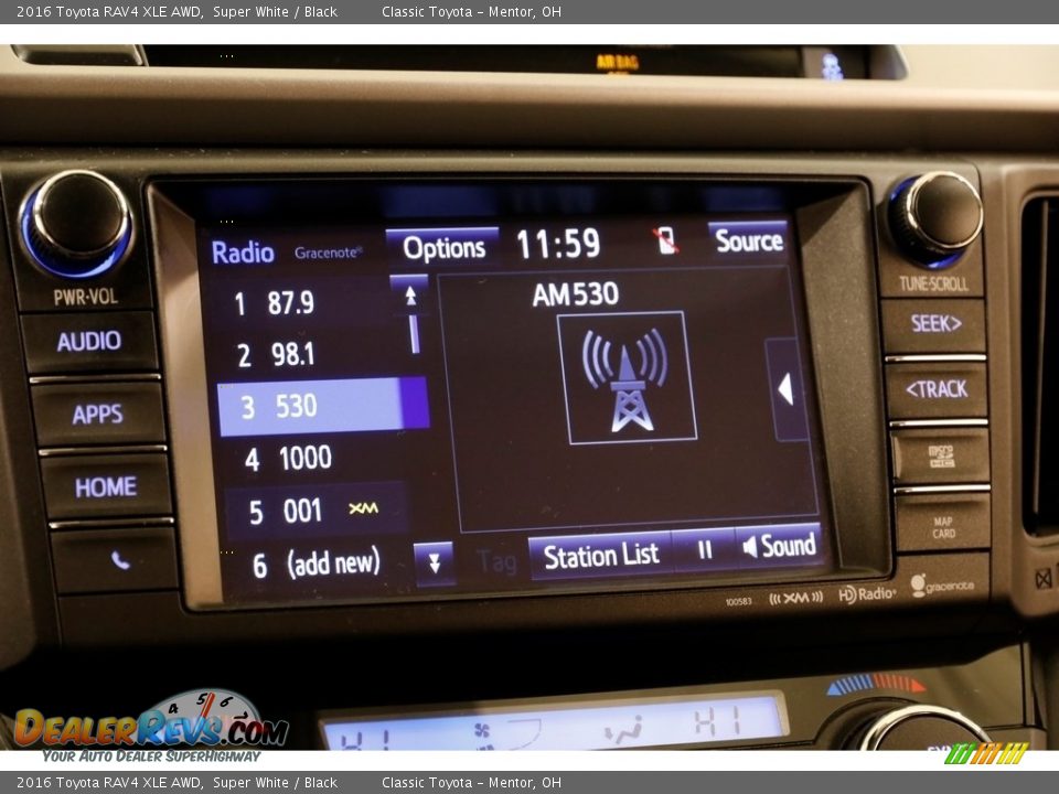 2016 Toyota RAV4 XLE AWD Super White / Black Photo #11