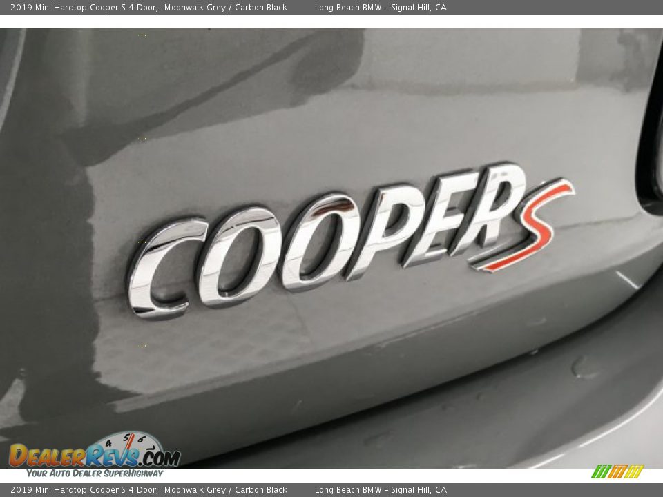 2019 Mini Hardtop Cooper S 4 Door Moonwalk Grey / Carbon Black Photo #7