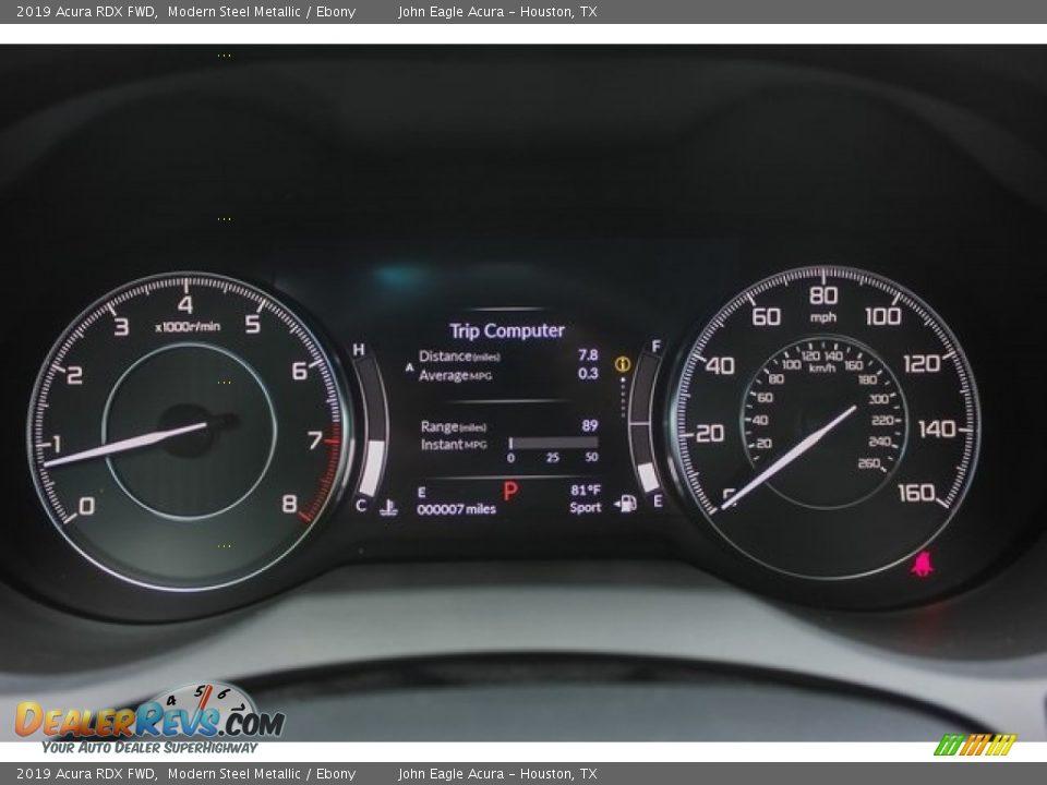 2019 Acura RDX FWD Modern Steel Metallic / Ebony Photo #33