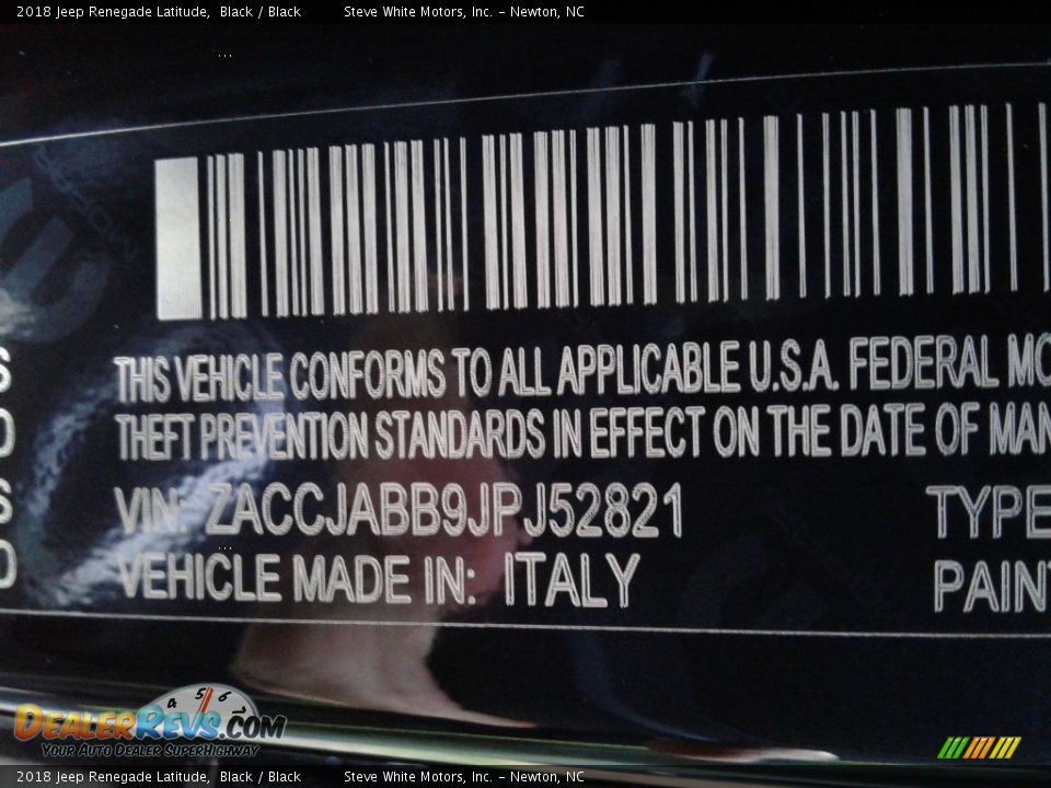 2018 Jeep Renegade Latitude Black / Black Photo #29