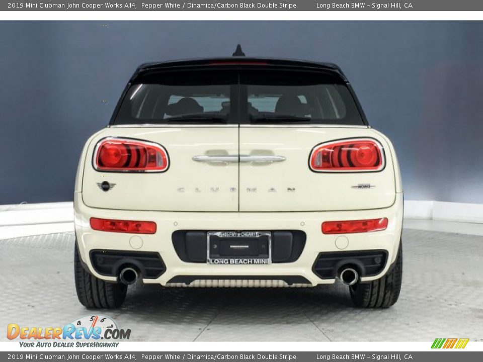 2019 Mini Clubman John Cooper Works All4 Pepper White / Dinamica/Carbon Black Double Stripe Photo #3