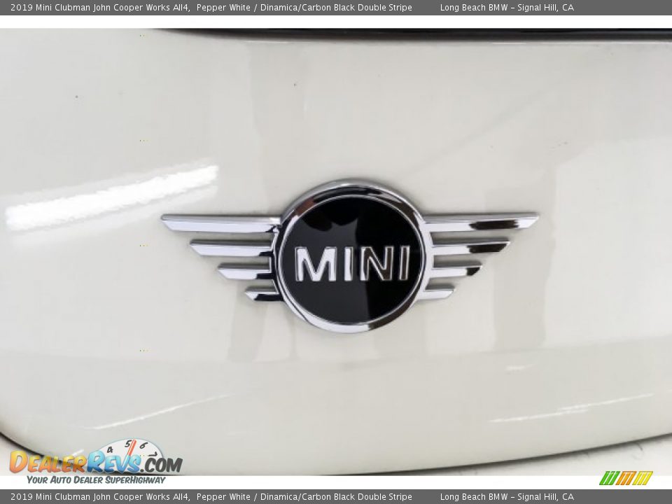 2019 Mini Clubman John Cooper Works All4 Pepper White / Dinamica/Carbon Black Double Stripe Photo #7