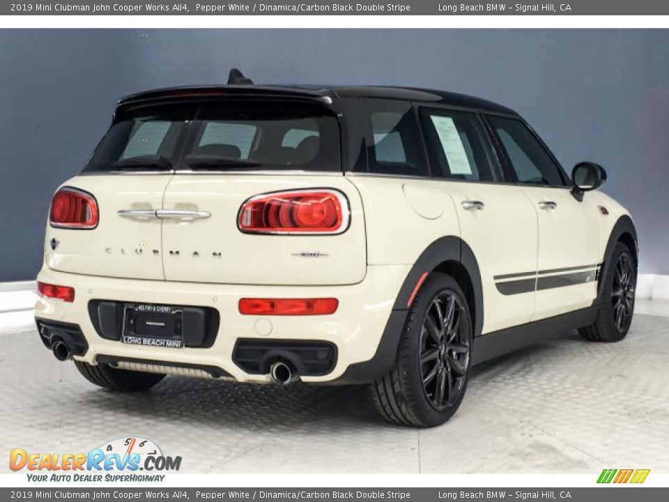 2019 Mini Clubman John Cooper Works All4 Pepper White / Dinamica/Carbon Black Double Stripe Photo #17