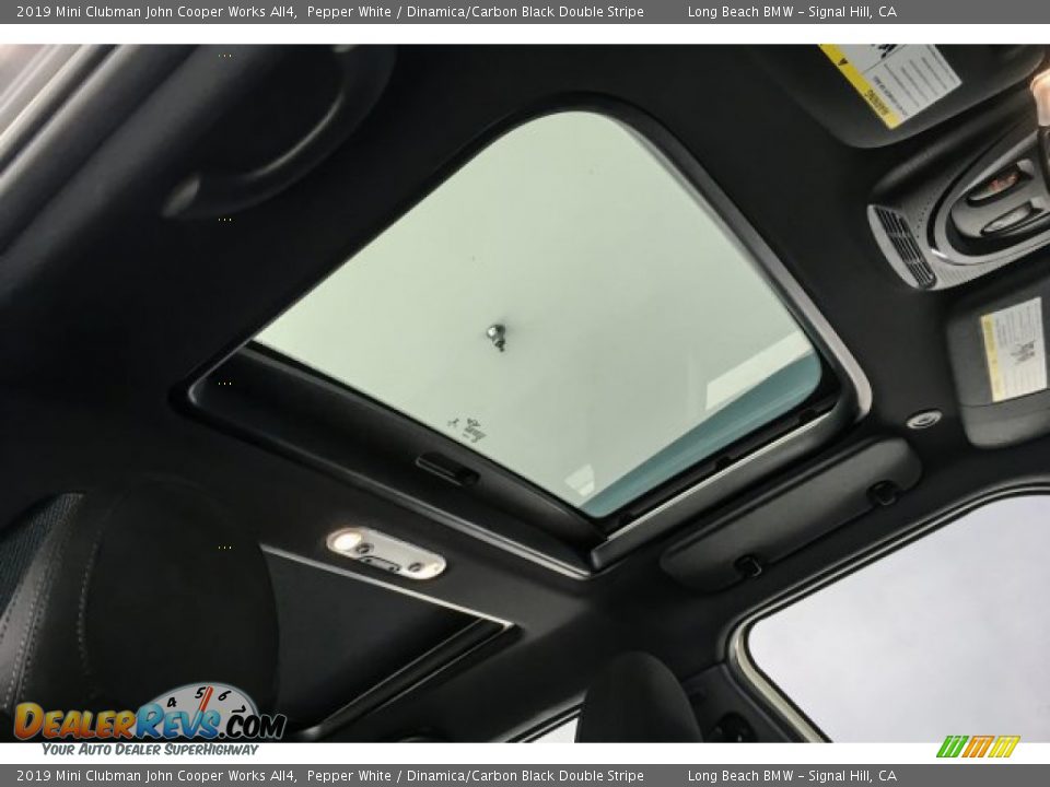 2019 Mini Clubman John Cooper Works All4 Pepper White / Dinamica/Carbon Black Double Stripe Photo #27