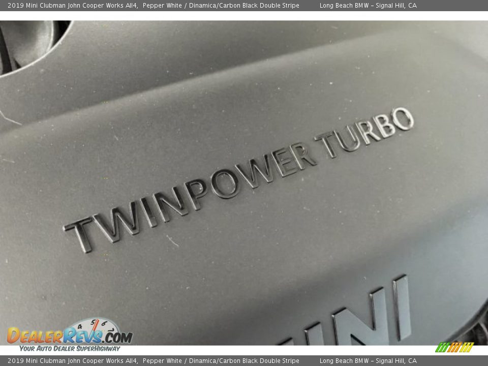 2019 Mini Clubman John Cooper Works All4 Pepper White / Dinamica/Carbon Black Double Stripe Photo #29
