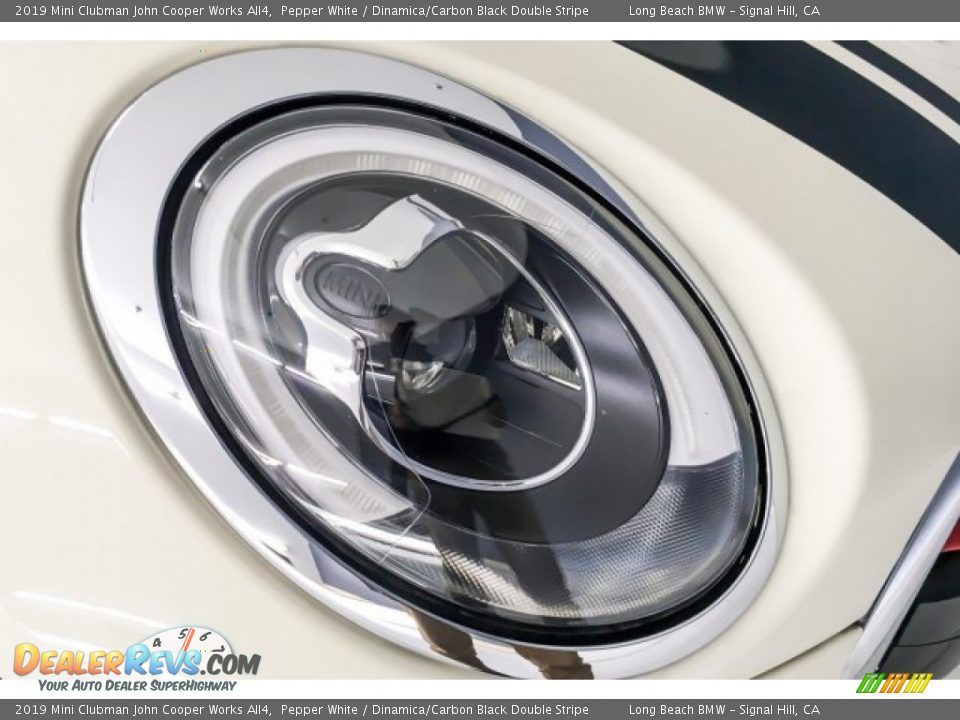 2019 Mini Clubman John Cooper Works All4 Pepper White / Dinamica/Carbon Black Double Stripe Photo #30