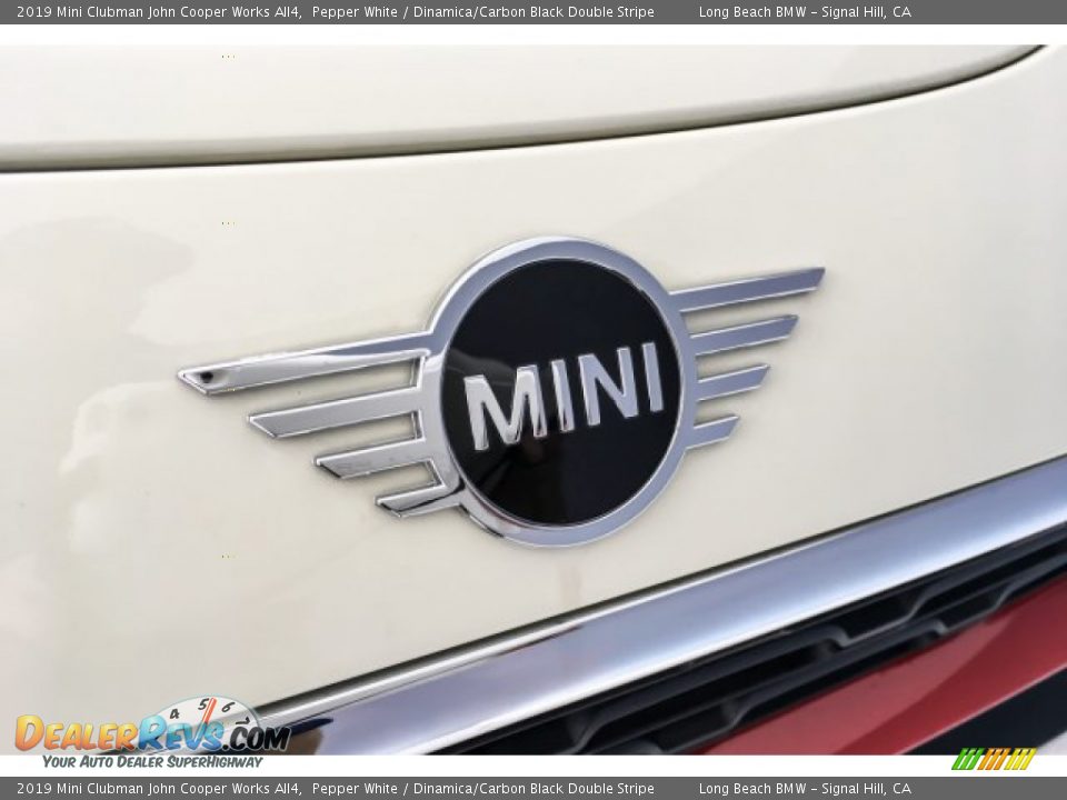 2019 Mini Clubman John Cooper Works All4 Pepper White / Dinamica/Carbon Black Double Stripe Photo #31