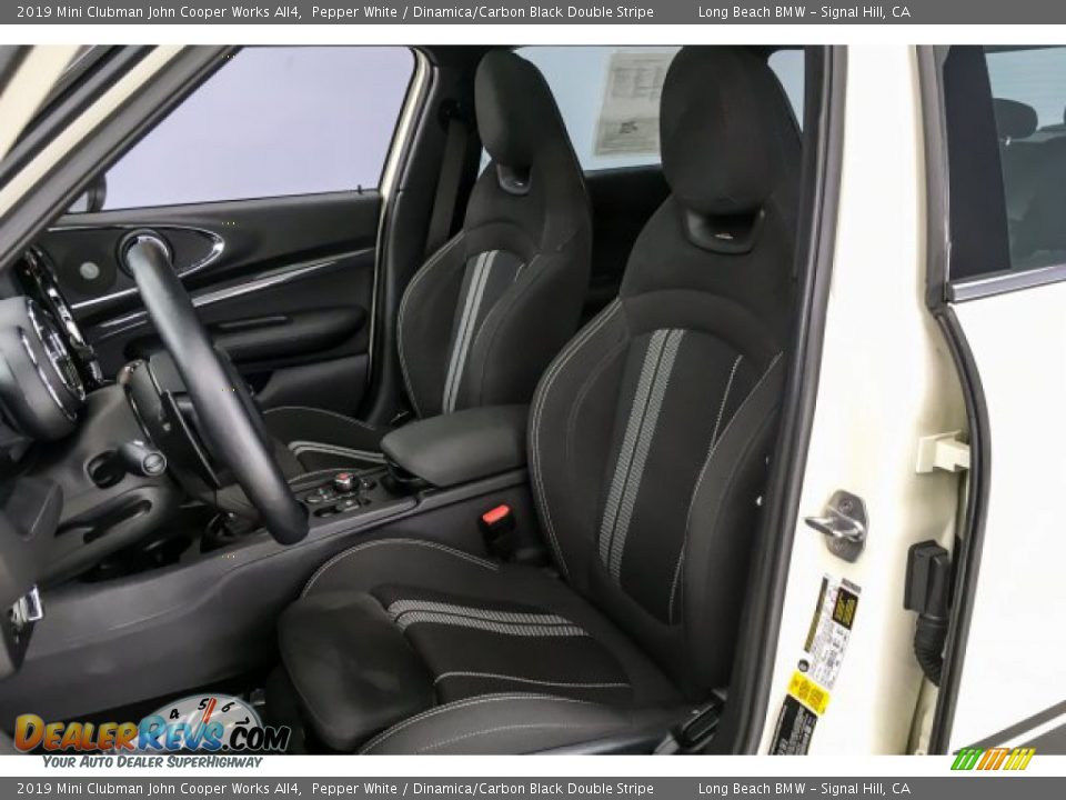 Dinamica/Carbon Black Double Stripe Interior - 2019 Mini Clubman John Cooper Works All4 Photo #32