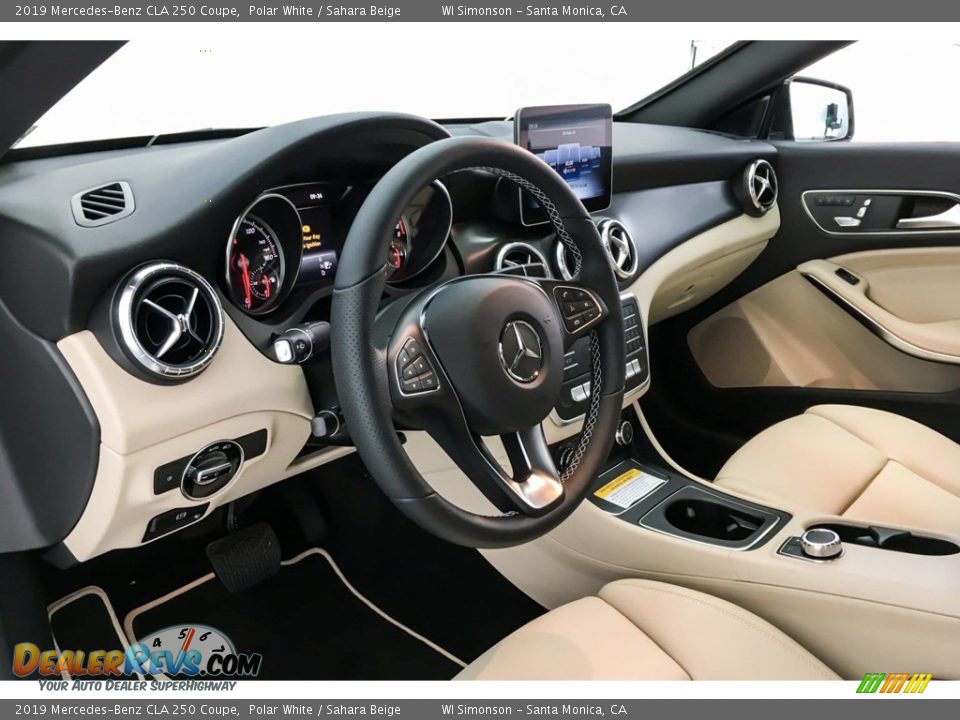 2019 Mercedes-Benz CLA 250 Coupe Polar White / Sahara Beige Photo #4
