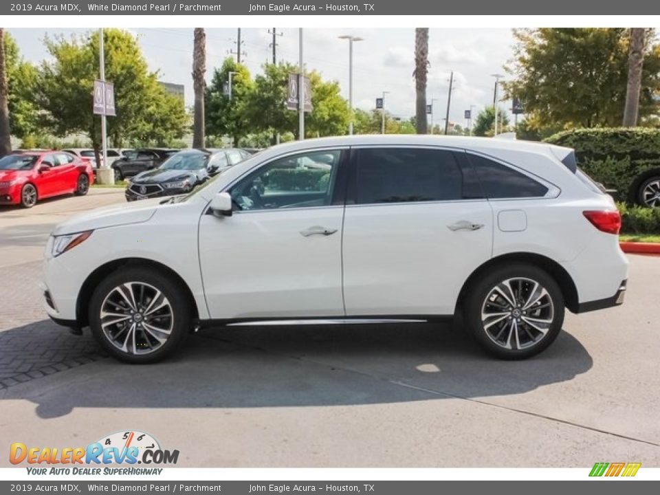 2019 Acura MDX White Diamond Pearl / Parchment Photo #4