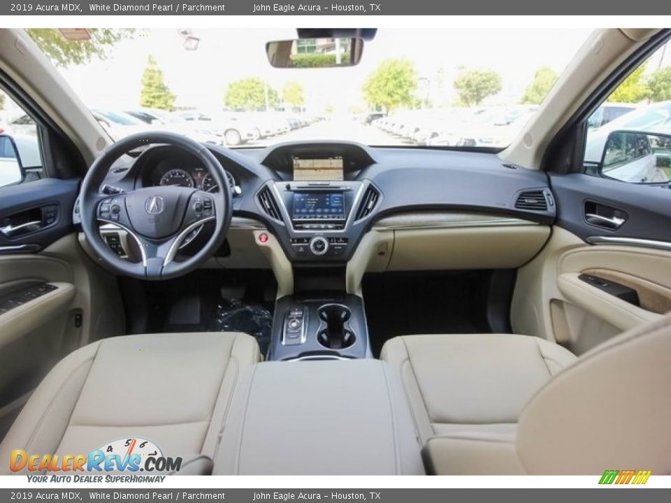 2019 Acura MDX White Diamond Pearl / Parchment Photo #9