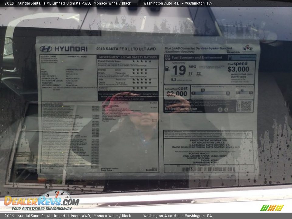 2019 Hyundai Santa Fe XL Limited Ultimate AWD Monaco White / Black Photo #11