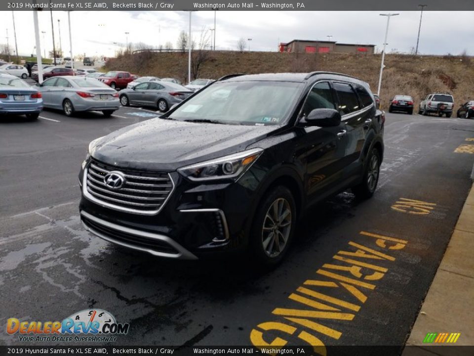 2019 Hyundai Santa Fe XL SE AWD Becketts Black / Gray Photo #3