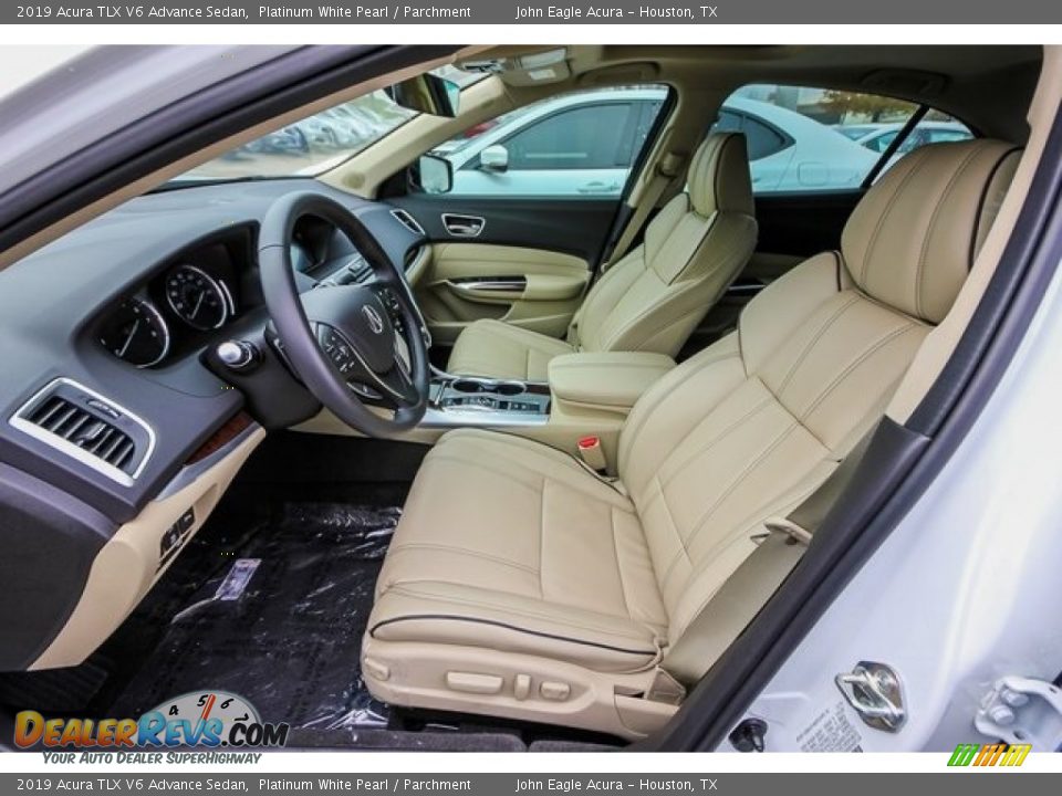 2019 Acura TLX V6 Advance Sedan Platinum White Pearl / Parchment Photo #16