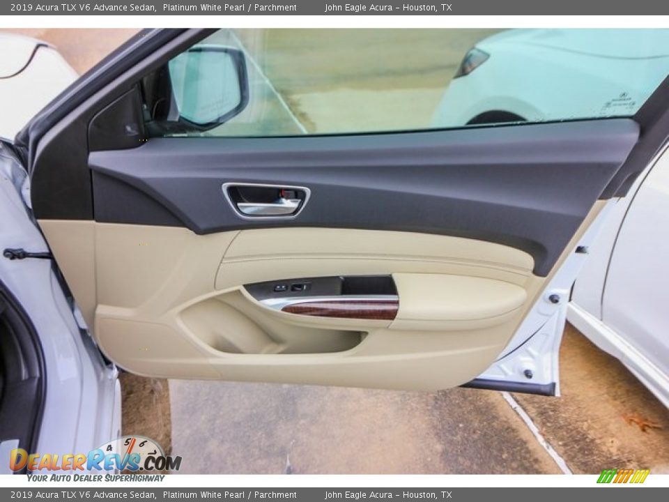 2019 Acura TLX V6 Advance Sedan Platinum White Pearl / Parchment Photo #22