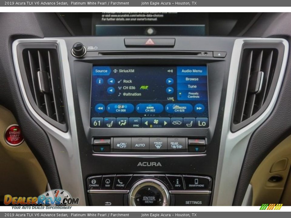 2019 Acura TLX V6 Advance Sedan Platinum White Pearl / Parchment Photo #28