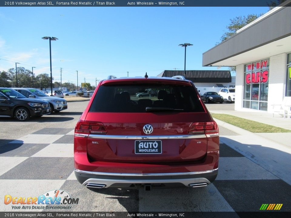 2018 Volkswagen Atlas SEL Fortana Red Metallic / Titan Black Photo #4