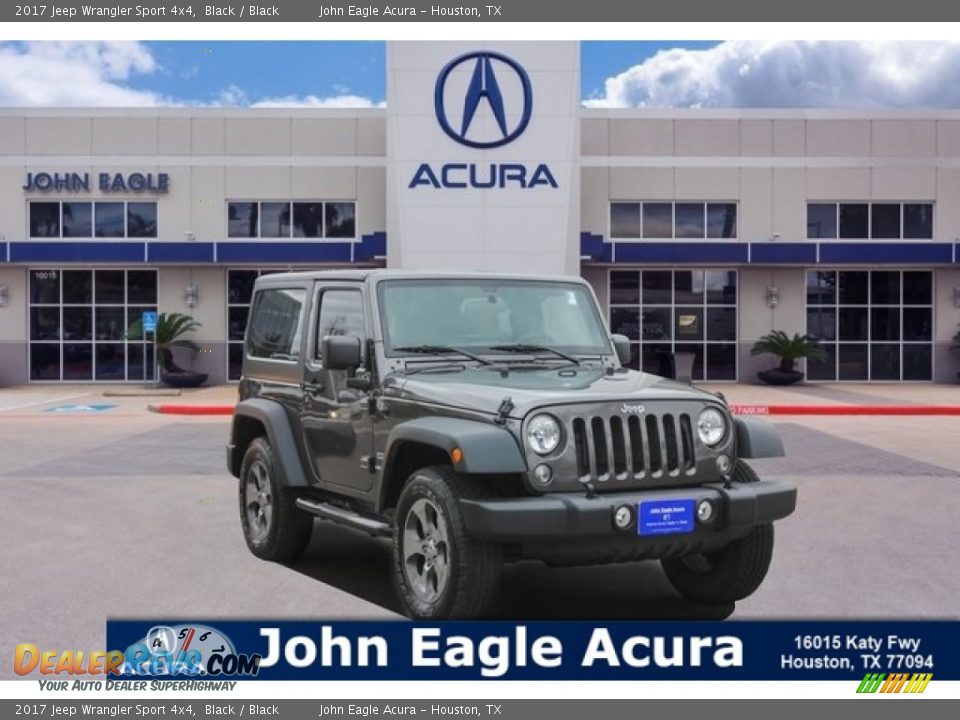 2017 Jeep Wrangler Sport 4x4 Black / Black Photo #1