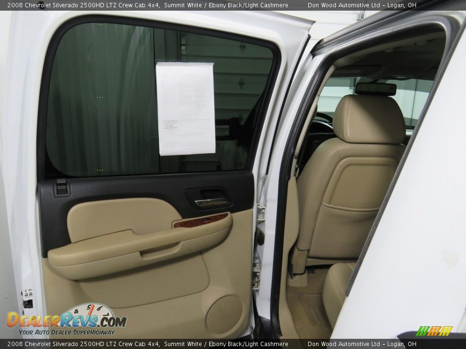 2008 Chevrolet Silverado 2500HD LTZ Crew Cab 4x4 Summit White / Ebony Black/Light Cashmere Photo #21