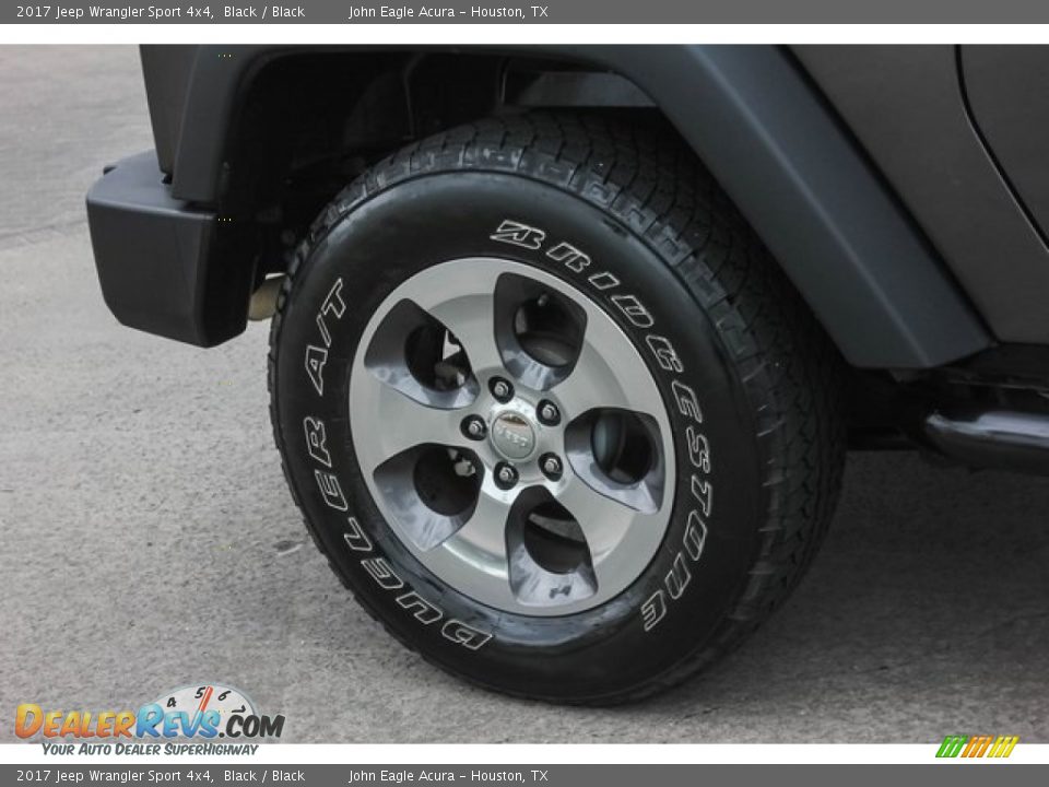 2017 Jeep Wrangler Sport 4x4 Black / Black Photo #10