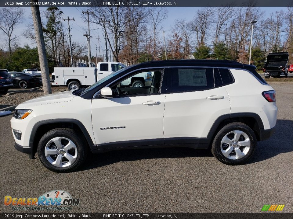 2019 Jeep Compass Latitude 4x4 White / Black Photo #3