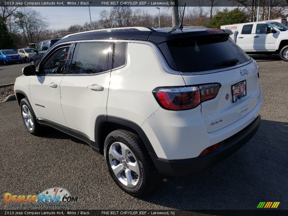 2019 Jeep Compass Latitude 4x4 White / Black Photo #4