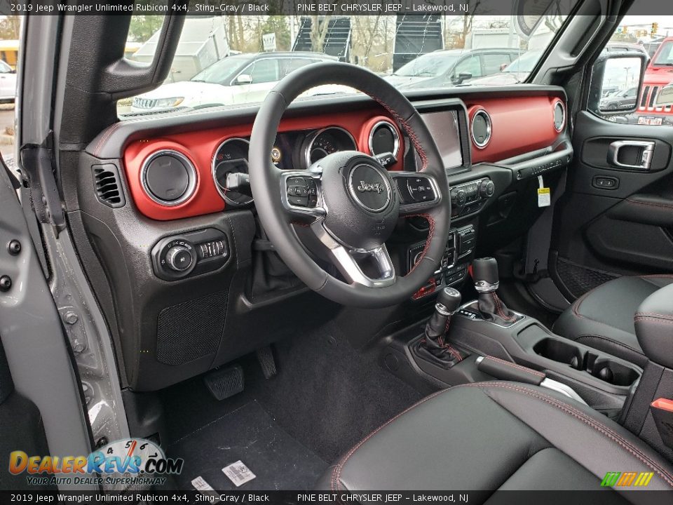 Black Interior - 2019 Jeep Wrangler Unlimited Rubicon 4x4 Photo #7