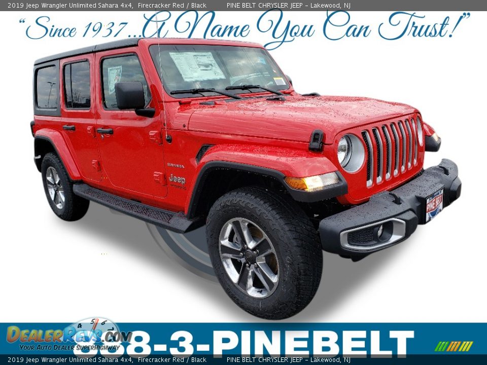 2019 Jeep Wrangler Unlimited Sahara 4x4 Firecracker Red / Black Photo #1