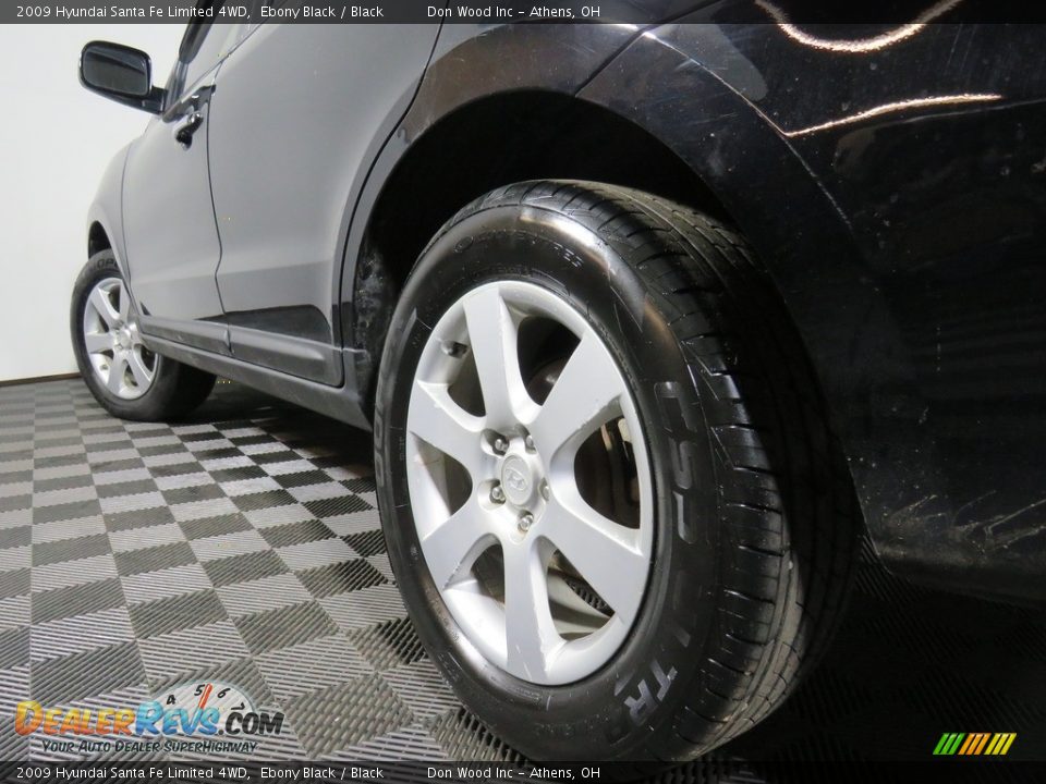 2009 Hyundai Santa Fe Limited 4WD Ebony Black / Black Photo #13