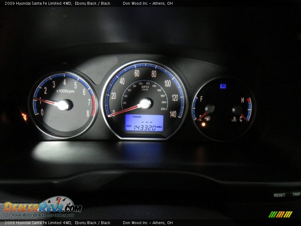 2009 Hyundai Santa Fe Limited 4WD Ebony Black / Black Photo #24