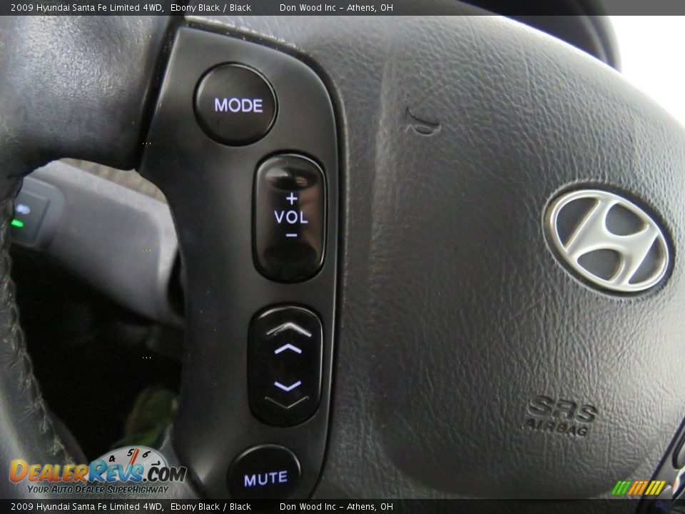 2009 Hyundai Santa Fe Limited 4WD Ebony Black / Black Photo #27