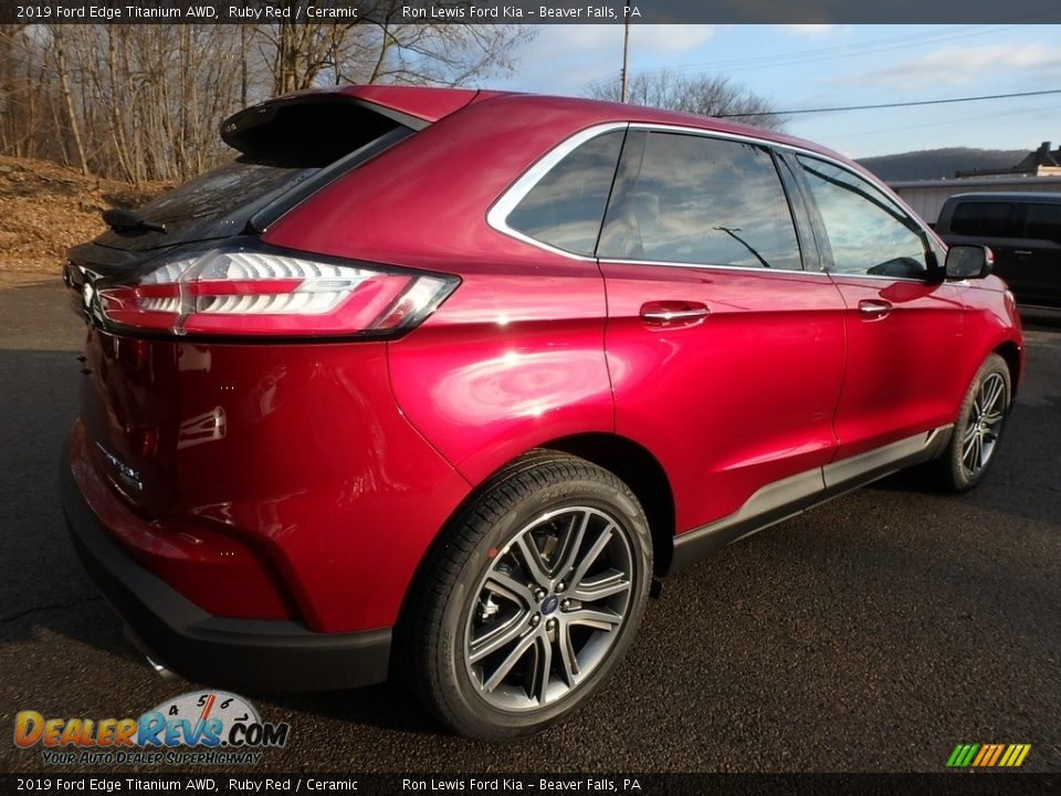 2019 Ford Edge Titanium AWD Ruby Red / Ceramic Photo #2