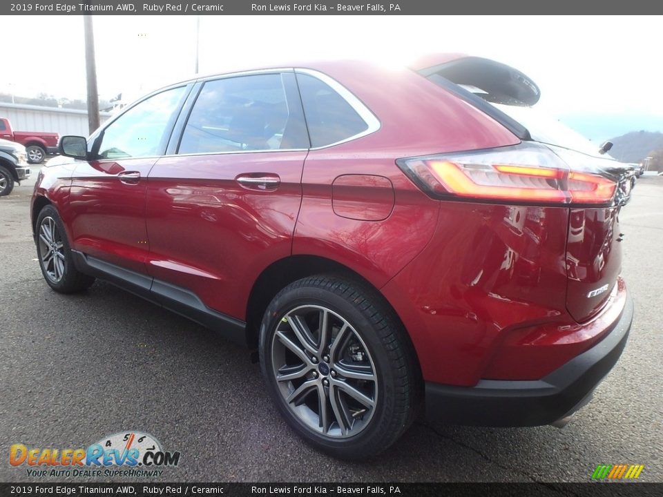 2019 Ford Edge Titanium AWD Ruby Red / Ceramic Photo #5