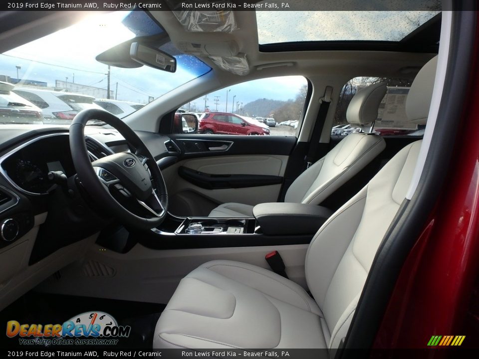 Front Seat of 2019 Ford Edge Titanium AWD Photo #11
