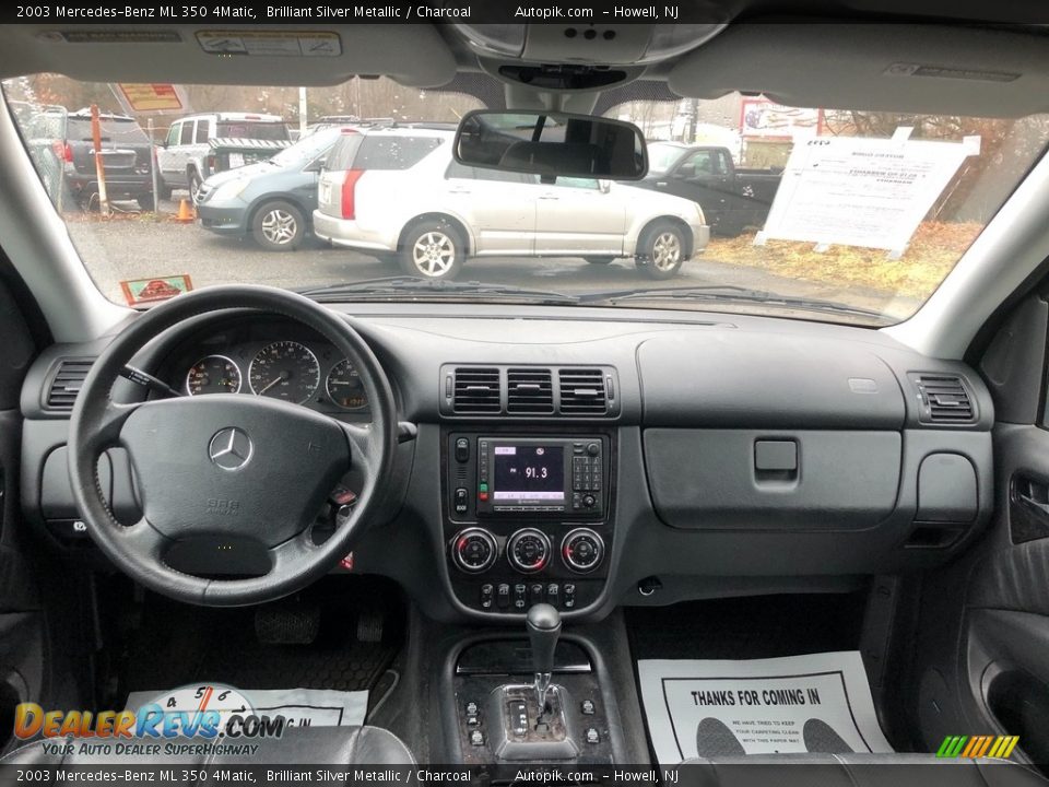 2003 Mercedes-Benz ML 350 4Matic Brilliant Silver Metallic / Charcoal Photo #14