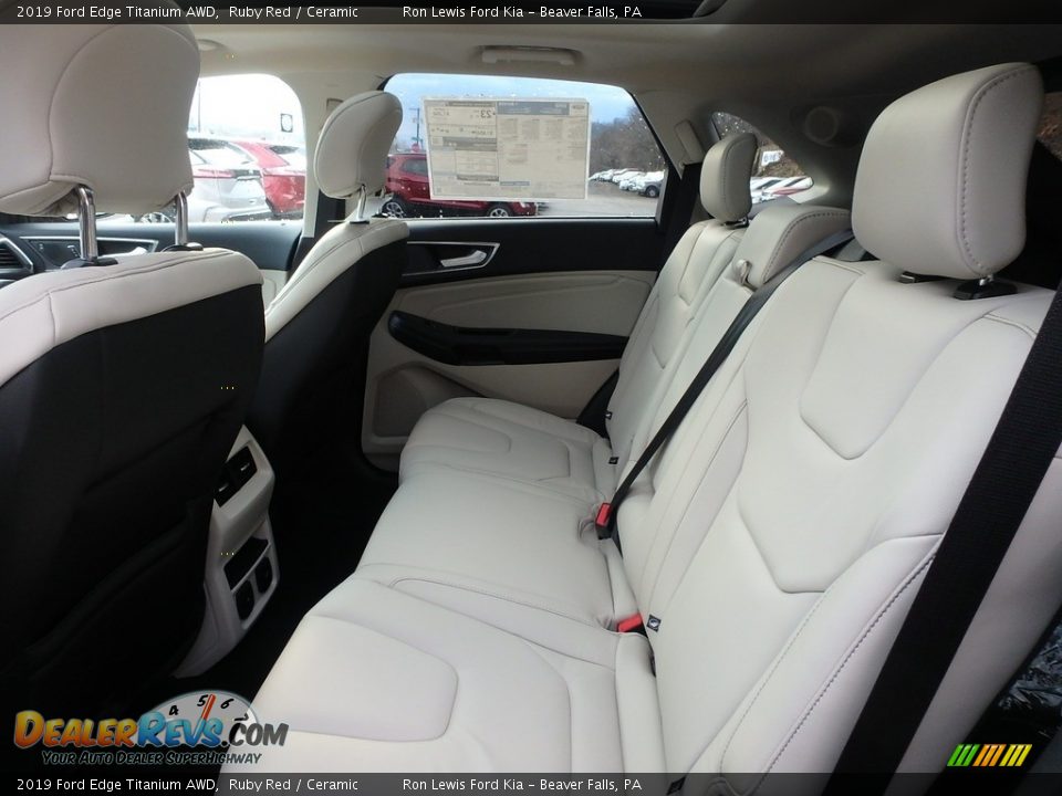Rear Seat of 2019 Ford Edge Titanium AWD Photo #12