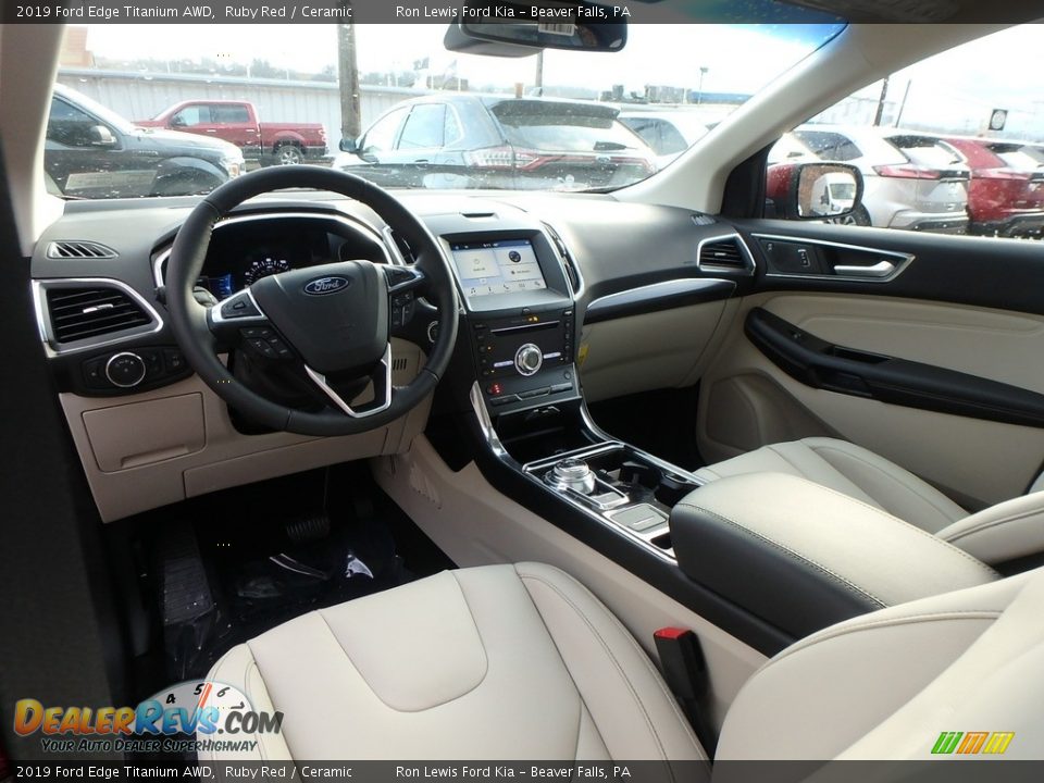 Ceramic Interior - 2019 Ford Edge Titanium AWD Photo #13