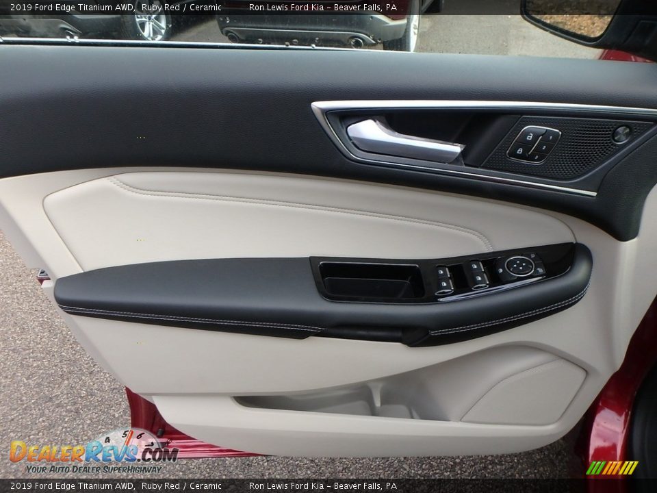 2019 Ford Edge Titanium AWD Ruby Red / Ceramic Photo #14
