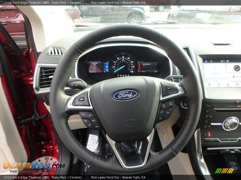 2019 Ford Edge Titanium AWD Ruby Red / Ceramic Photo #18