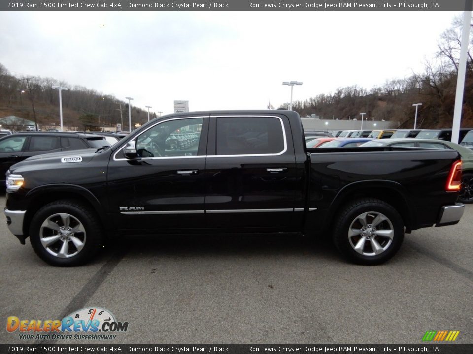 2019 Ram 1500 Limited Crew Cab 4x4 Diamond Black Crystal Pearl / Black Photo #2
