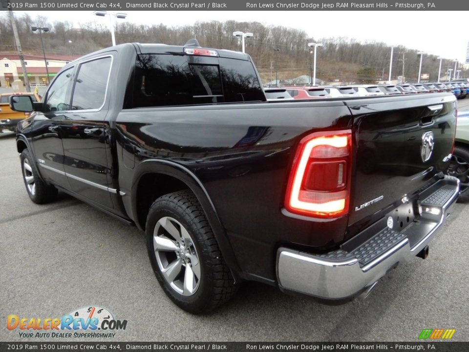 2019 Ram 1500 Limited Crew Cab 4x4 Diamond Black Crystal Pearl / Black Photo #3