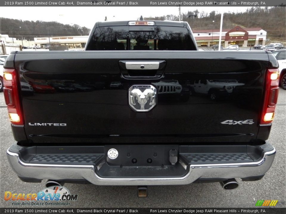 2019 Ram 1500 Limited Crew Cab 4x4 Diamond Black Crystal Pearl / Black Photo #4