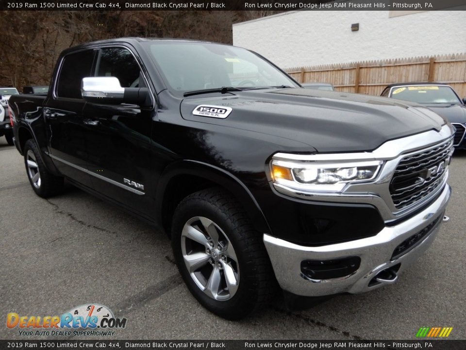 2019 Ram 1500 Limited Crew Cab 4x4 Diamond Black Crystal Pearl / Black Photo #7