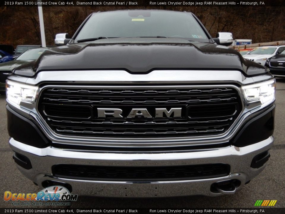 2019 Ram 1500 Limited Crew Cab 4x4 Diamond Black Crystal Pearl / Black Photo #8
