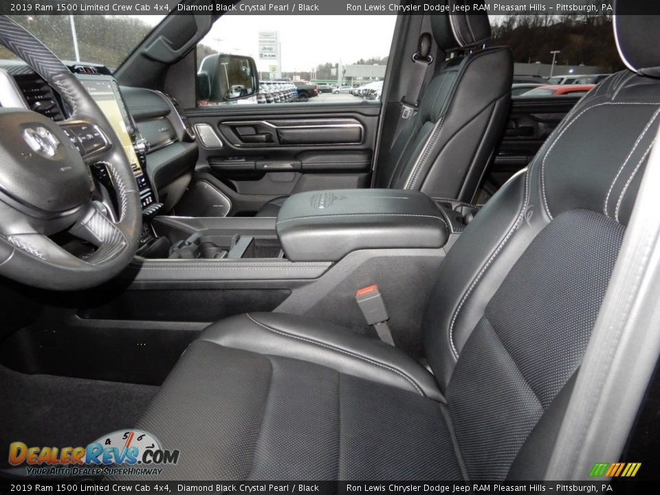 2019 Ram 1500 Limited Crew Cab 4x4 Diamond Black Crystal Pearl / Black Photo #10
