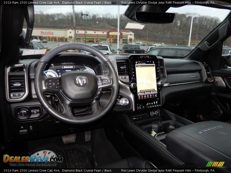 2019 Ram 1500 Limited Crew Cab 4x4 Diamond Black Crystal Pearl / Black Photo #13