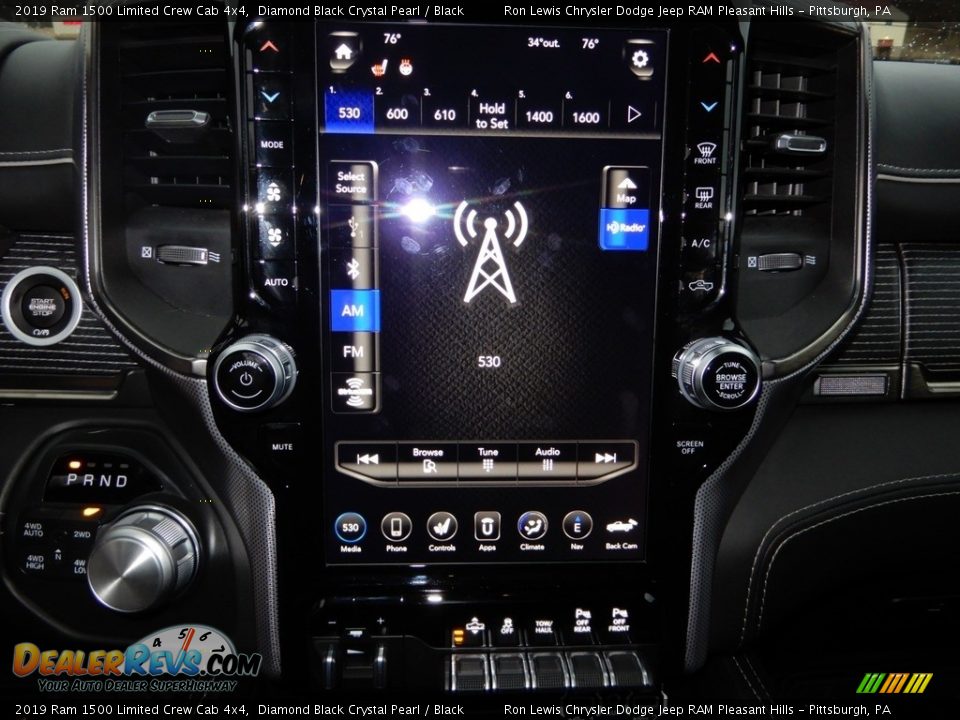 2019 Ram 1500 Limited Crew Cab 4x4 Diamond Black Crystal Pearl / Black Photo #19